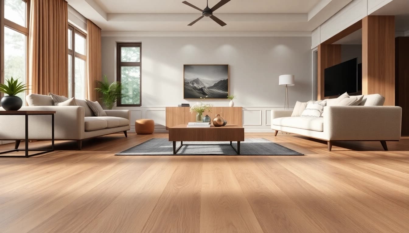 Explore stunning luxury vinyl flooring near me in a chic living room setting, showcasing stylish design.