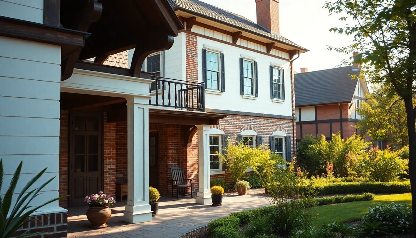 Showcase a stunning colonial addition enhancing a historic home with intricate details.