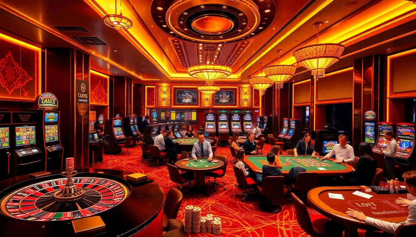 Experience high-stakes gambling with 壹發娛樂 at a vibrant casino table scene.