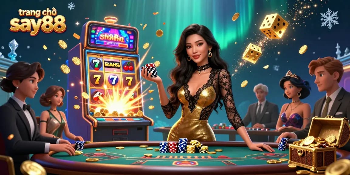 Experience thrilling gameplay at trang chủ say88 casino with vibrant slot machine jackpots and high-stakes baccarat action.