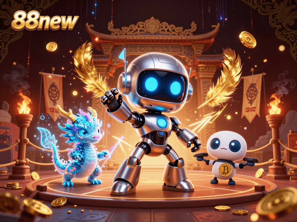 Engage with the thrilling world of 88new online betting showcasing dynamic gaming elements and cyberpunk characters.