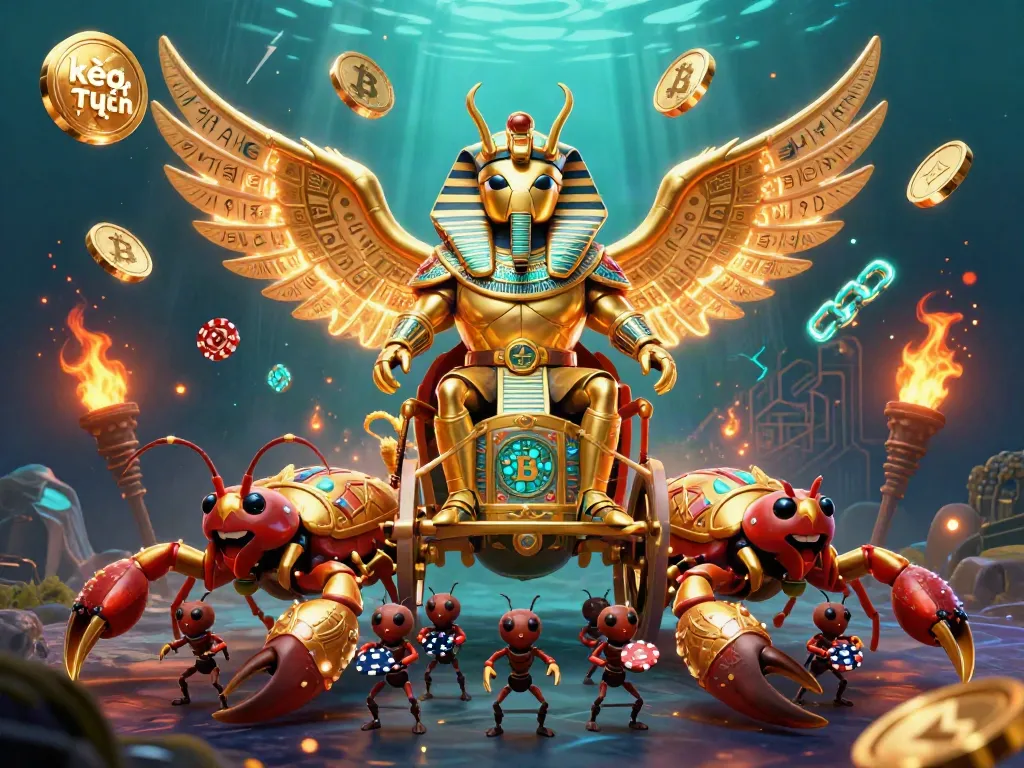 Engage with kèo trực tuyến as the golden scarab beetle leads a dynamic gambling scene.