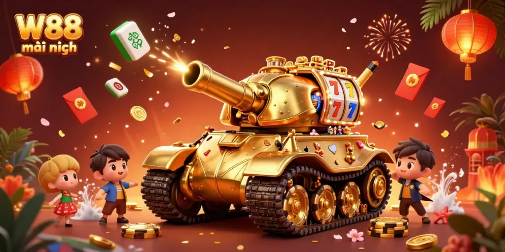 Experience the excitement of W88 mới nhất with dynamic games, golden elements, and vibrant casino features!