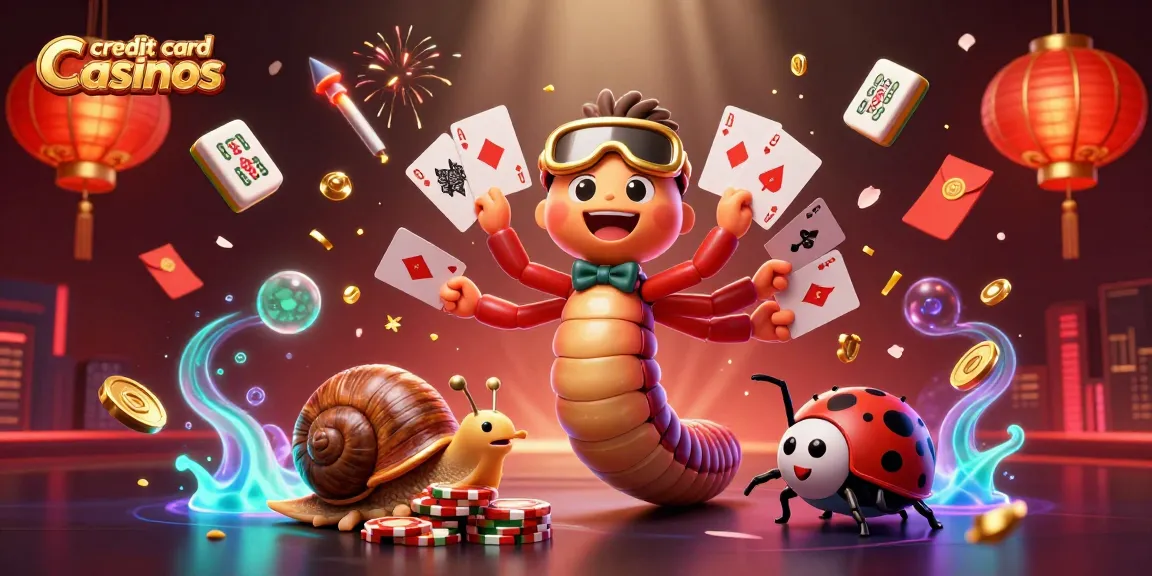 Engage with credit card casinos excitement in this vivid 3D illustration of playful characters delighting in a lively gaming scene.