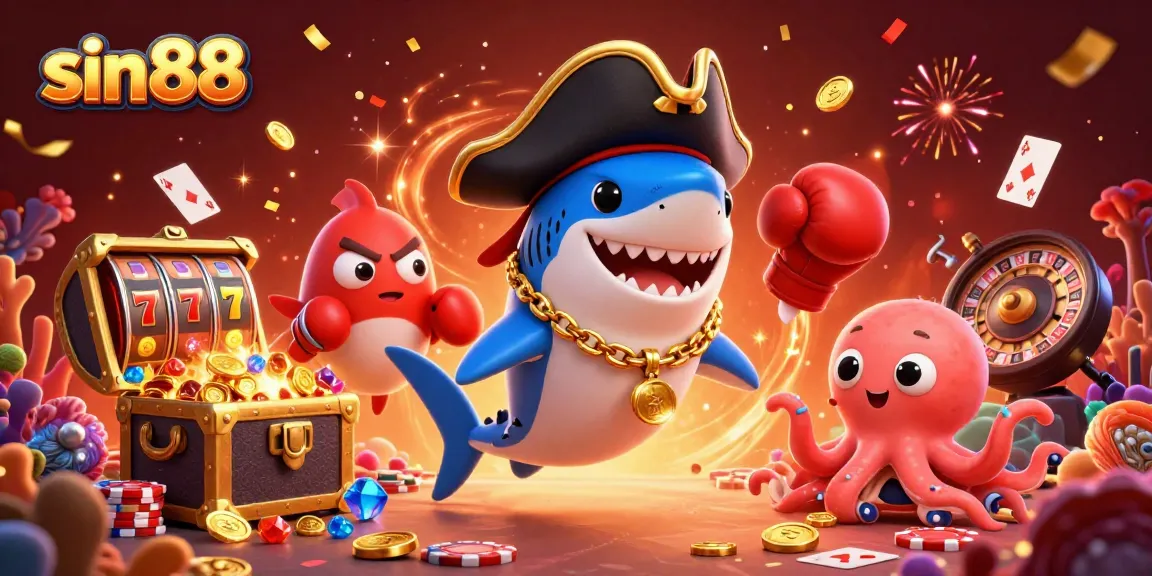 Experience the thrill of casino victories with sin88 in this vibrant underwater scene.
