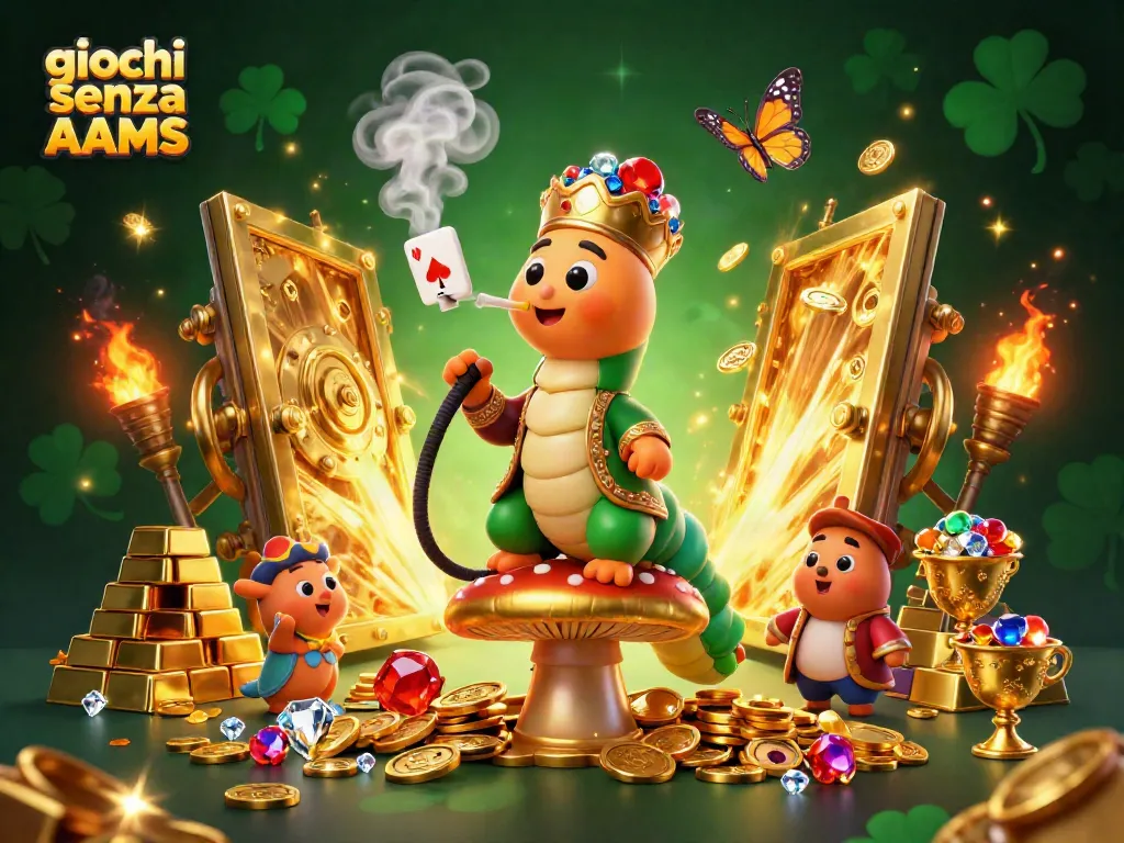 Vivi l'esperienza dei giochi senza AAMS con slot scintillanti e simboli di poker magici.