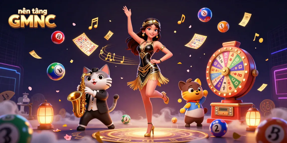 Engage with the groundbreaking nền tảng GMNC, experiencing an energetic casino atmosphere filled with lottery excitement and dynamic elements.
