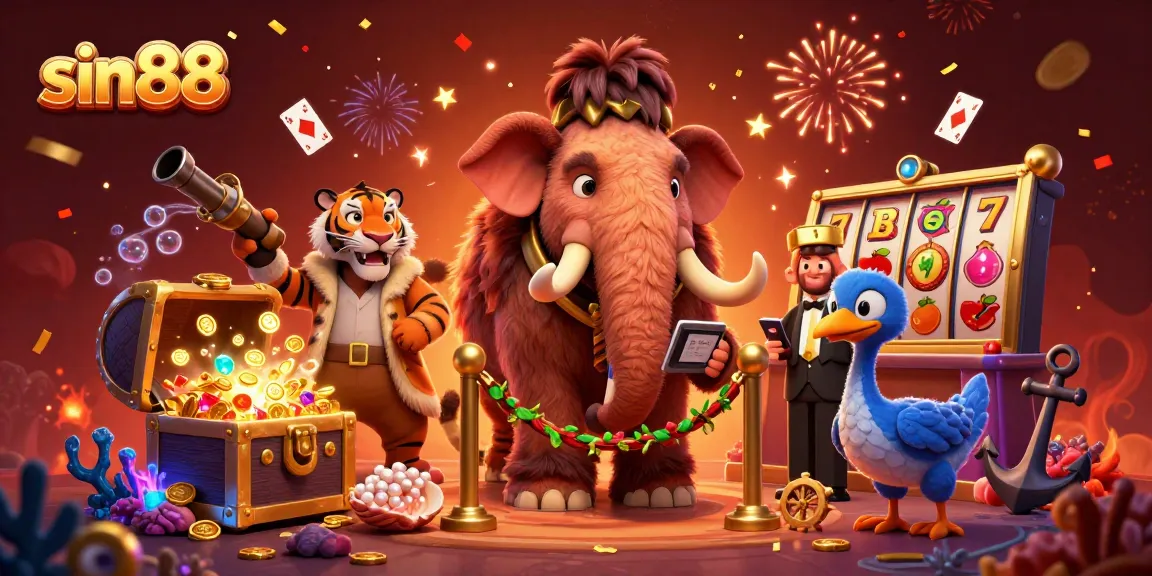 Experience thrilling gameplay with sin88 as a woolly mammoth bouncer checks IDs at an exciting casino entrance.