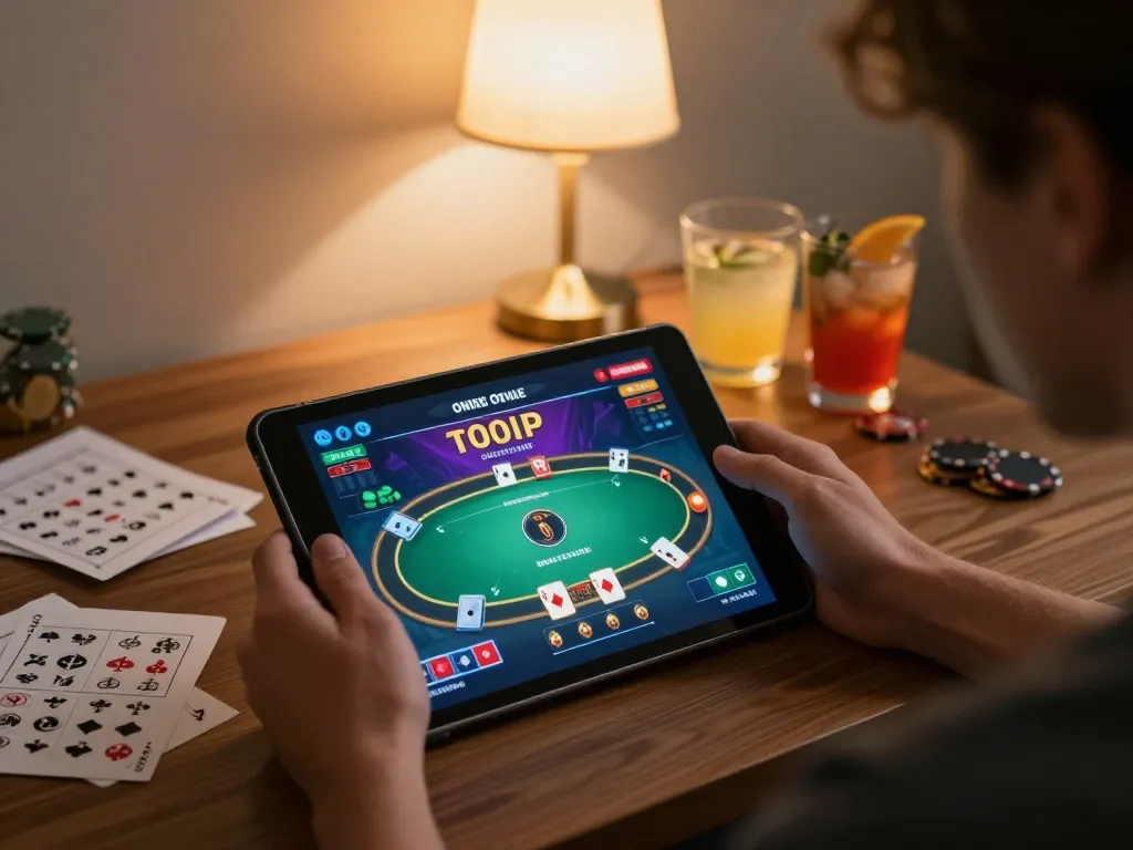 Tylekeo betting strategies in action on home tablet during online poker game