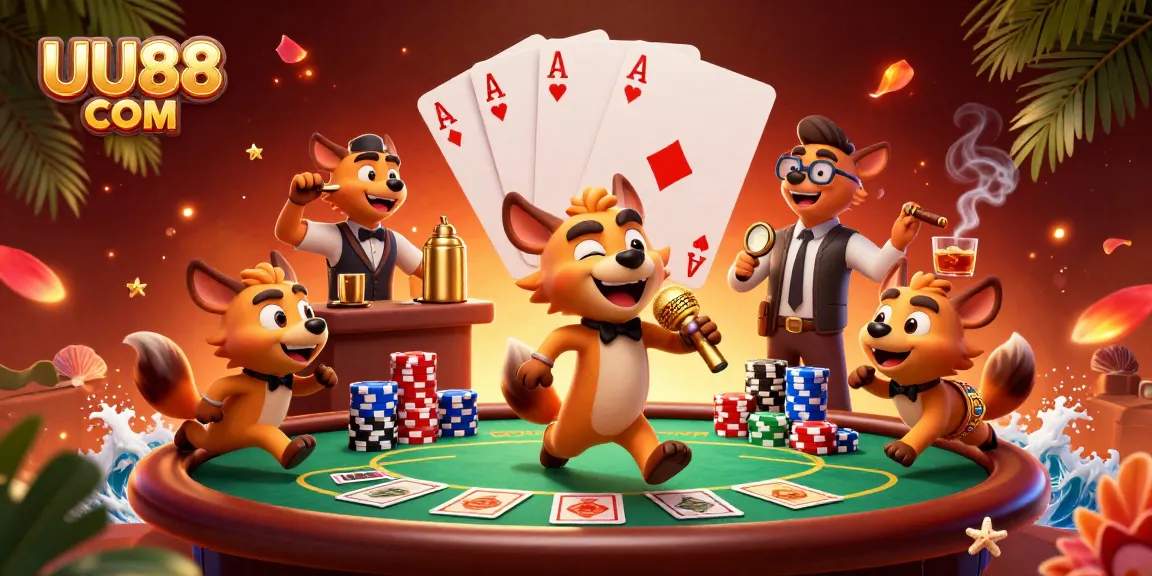 Explore the vibrant comedy casino scene at UU88 COM with hyena characters creating excitement and fun.