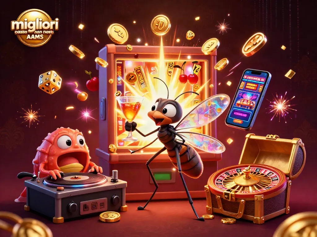 Gioca nei migliori casino non AAMS con la mascotte mozzafiato e simboli di fortuna sparsi