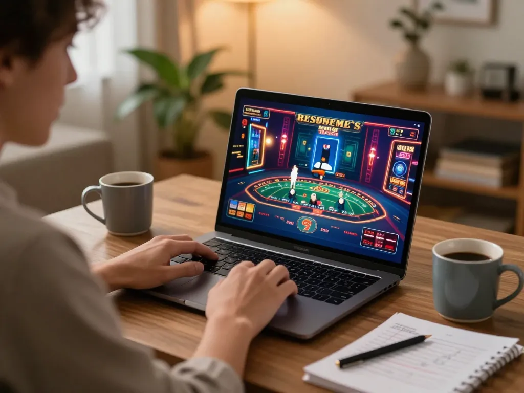 Engaging in online gaming at a trusted casino platform showcasing cổng game uy tín.