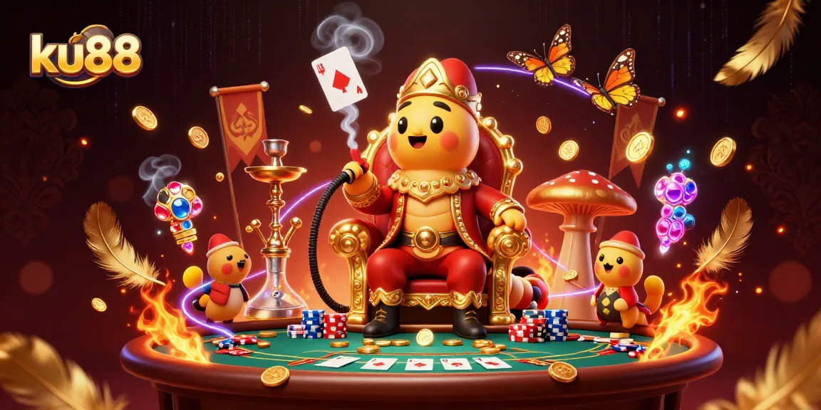 Engage with the exhilarating world of ku88 poker illustrated with vibrant casino elements.