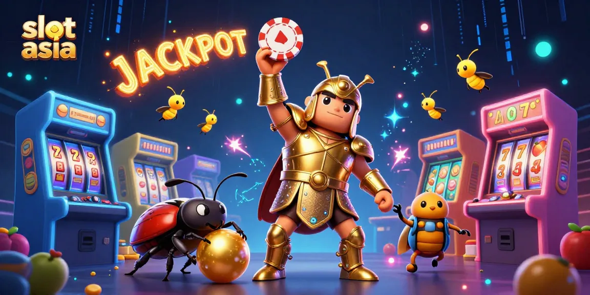 Spin and win big at slot asia with vibrant cartoon characters celebrating a jackpot!