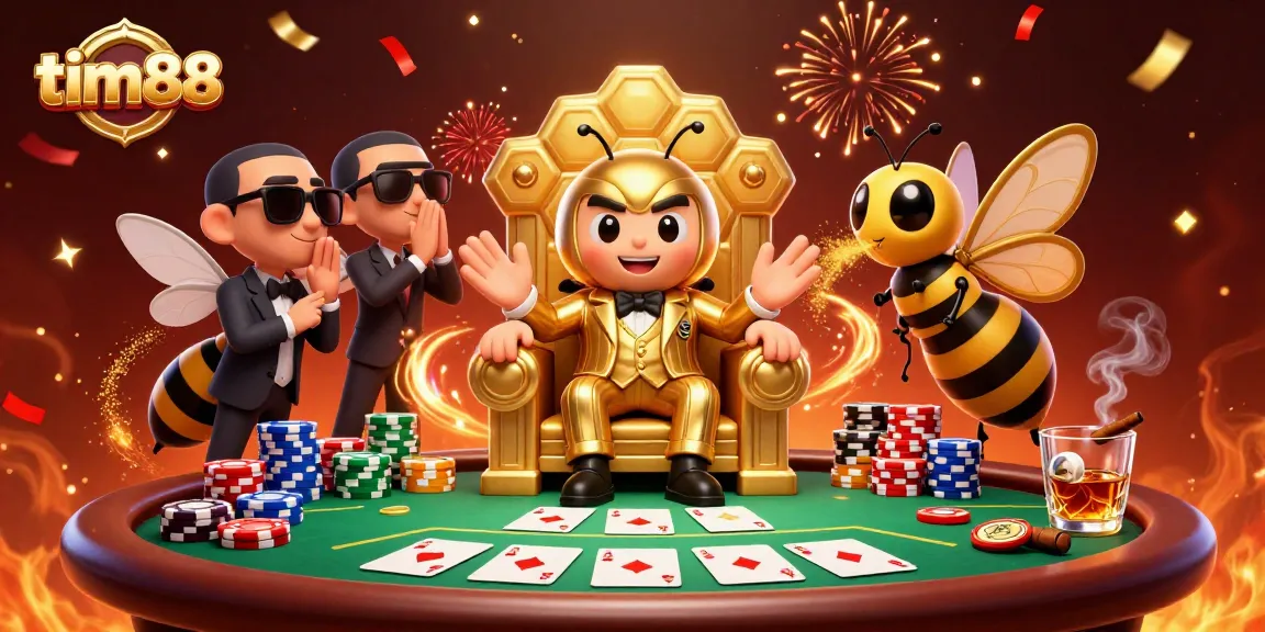 Experience thrilling poker action in tim88 with vibrant characters and casino elements.