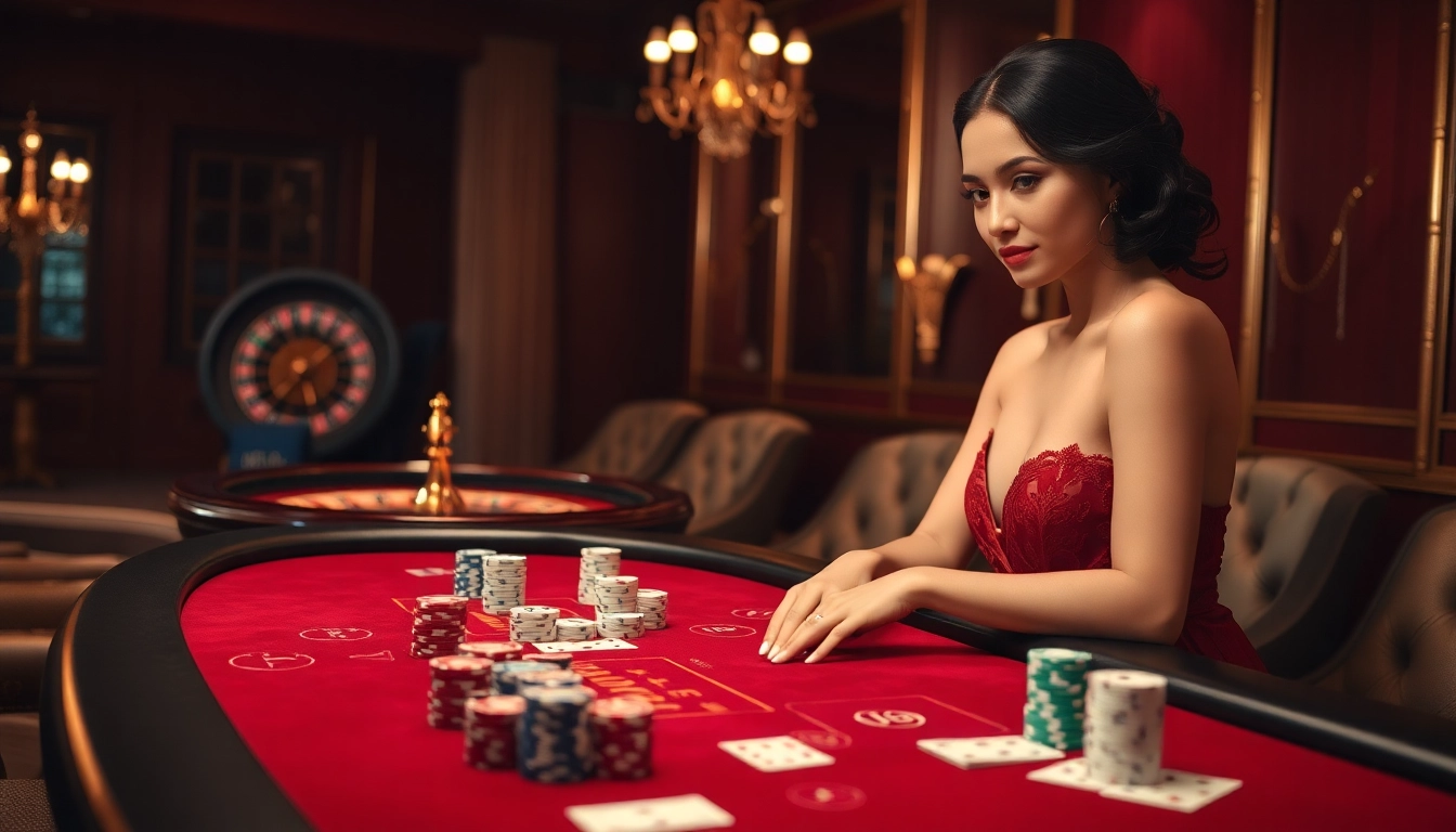 Engaging casino experience at 789club showcasing poker chips and cards on an elegant table.