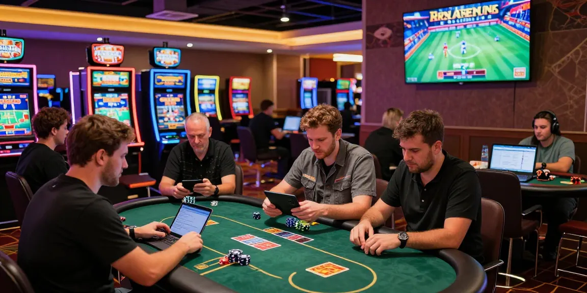 Engaging players at credit card casinos enjoying games and promotions in a vibrant casino atmosphere.