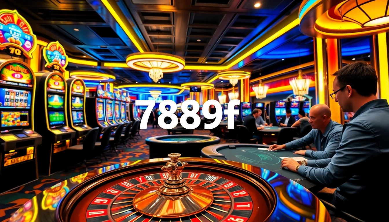 Experience thrilling moments at 789f with casino tables and excited players enjoying their bets.