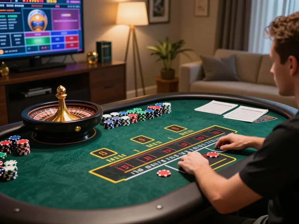 Player interacting with live dealer at F8bet roulette table, showcasing strategic gaming experience.