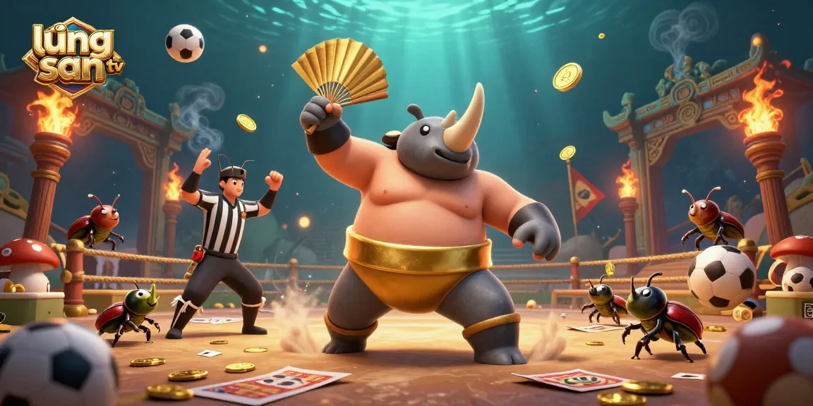 Experience the excitement of sports betting with lương sơn tv, featuring a dynamic scene of beetle champions in action.
