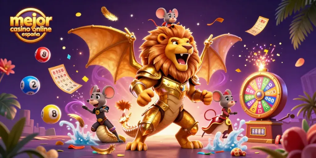 Las mejores mesas de juego del mejor casino online España destacadas en una vibrante escena de póker.
