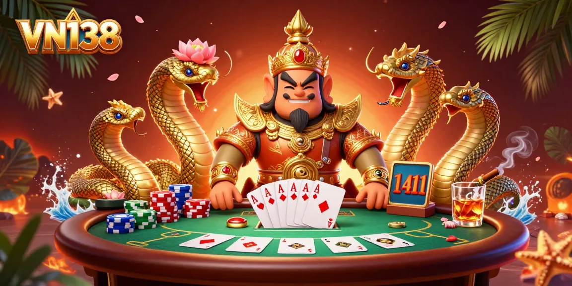 Experience thrilling gaming action at VN138 with vibrant characters and dynamic casino elements.