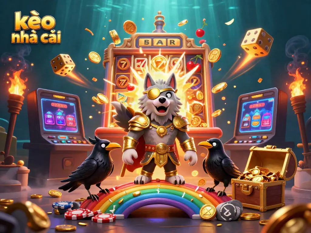 Experience the thrill of kèo nhà cái with dynamic characters and vibrant casino elements bursting with action.