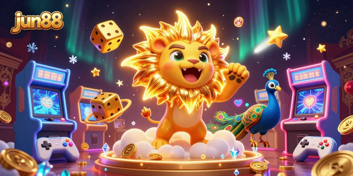 Experience the thrill of gaming in jun88's vibrant, dynamic casino scene packed with gold and excitement.