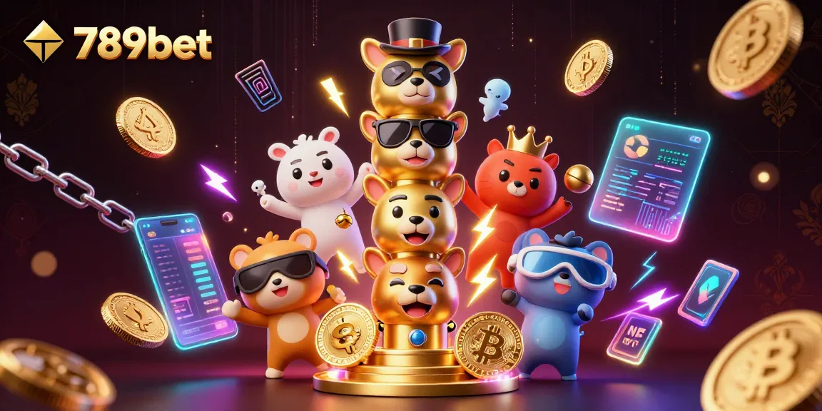 Experience the thrill of 789bet with a vibrant 3D casino illustration showcasing crypto coins and dynamic gaming elements.