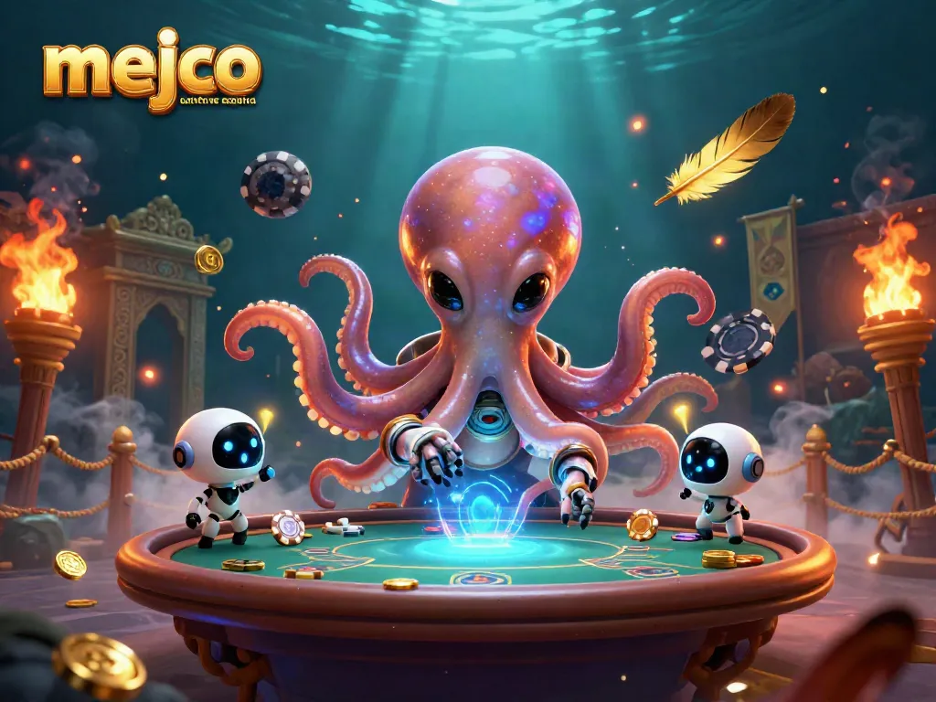 Juega en el mejor casino online en España, descubre diversión con un pulpo alienígena en una emocionante mesa de póker.