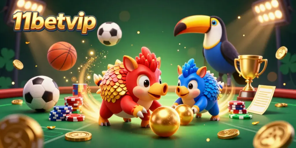 Engage in the vibrant casino world with 11betvip as rival pangolins compete amidst dynamic gaming elements.