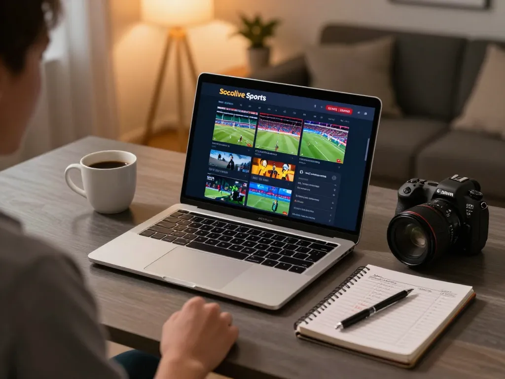 Socolive user engaging in online sports betting while analyzing strategies from home.
