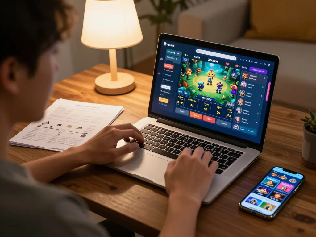 Excitedly placing bets on gtatoto online platform during cozy home gaming session