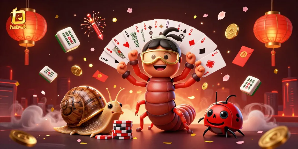 Experience excitement at fabet with a cartoon dealer managing cards and high-stakes chips.