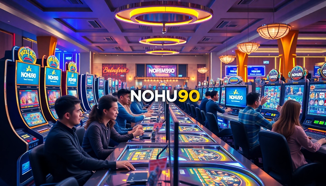 Players enjoying diverse games on NOHU90's vibrant online gaming platform.