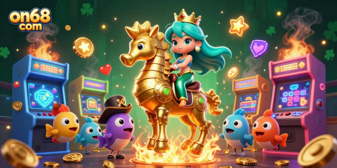 Play slots and enjoy jackpot games at on68 com with vibrant 3D characters and arcade elements.