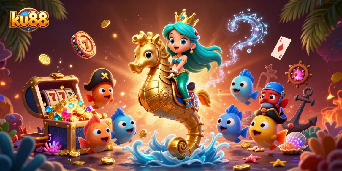 Experience thrilling gaming adventures at ku88 with a vibrant mermaid scene featuring dazzling underwater elements.