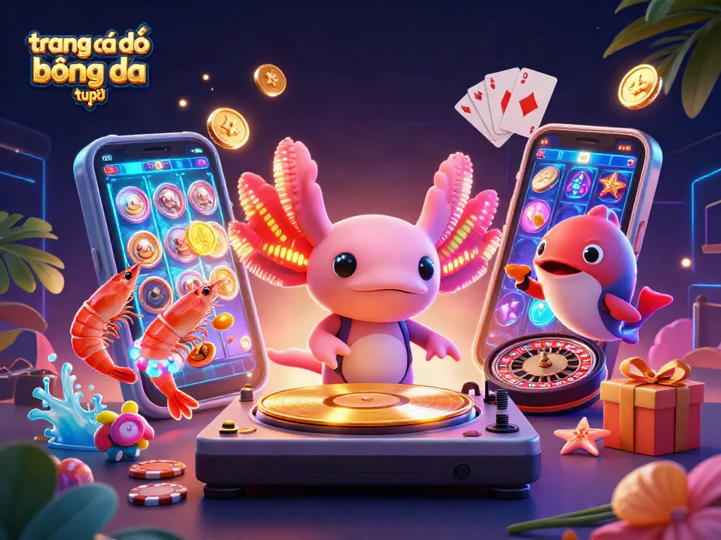 Thể hiện trang cá độ bóng đá trực tiếp với DJ axolotl và các nhân vật đặc sắc.