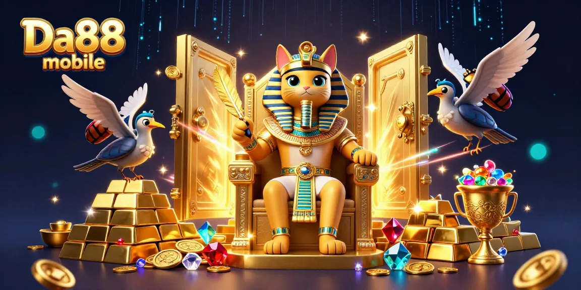 Spin the reels with Da88 mobile and enjoy the treasures of ancient Egypt in a vibrant 3D scene.