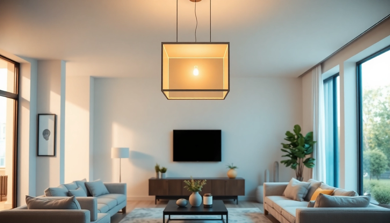Illuminate your space with a stylish square light fixture designed for modern living rooms.