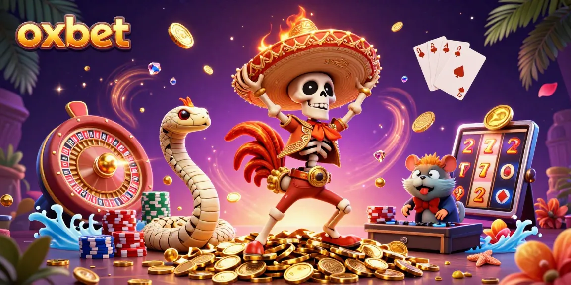 Experience the thrill of winning with the vibrant action at oxbet's online casino, featuring a lively mariachi rooster.