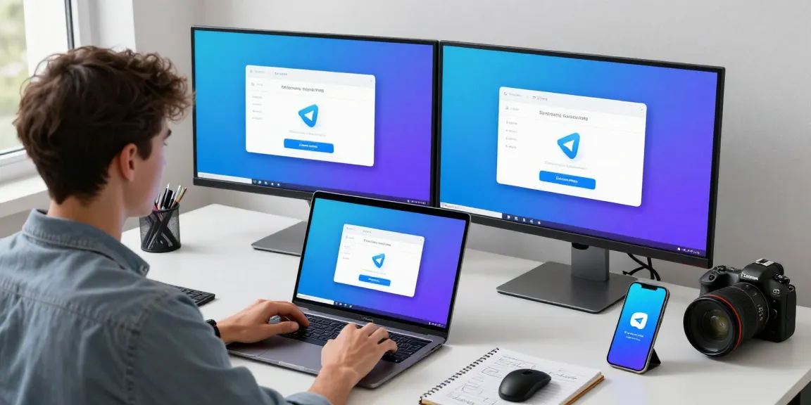 Experience seamless communication with Telegram download in a modern workspace.