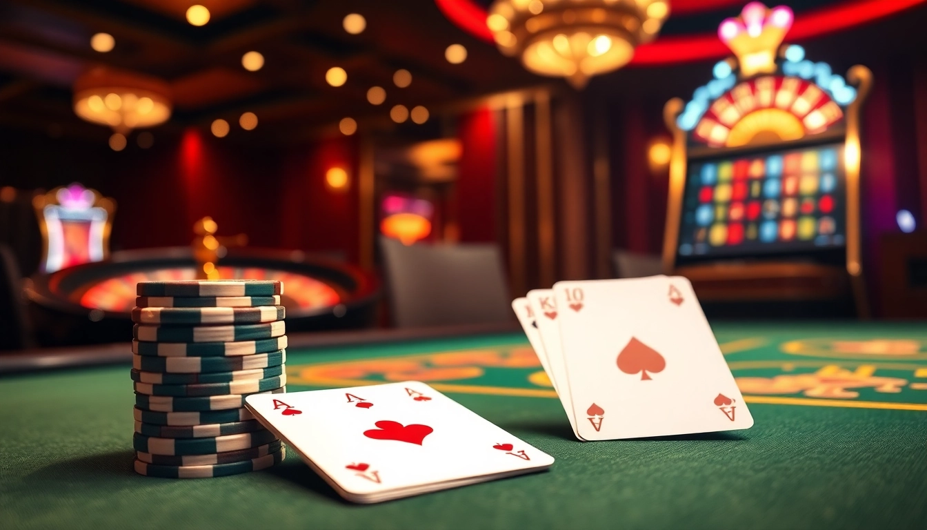 Exciting gambling scene at ps99seo.com featuring high-stakes poker and roulette.