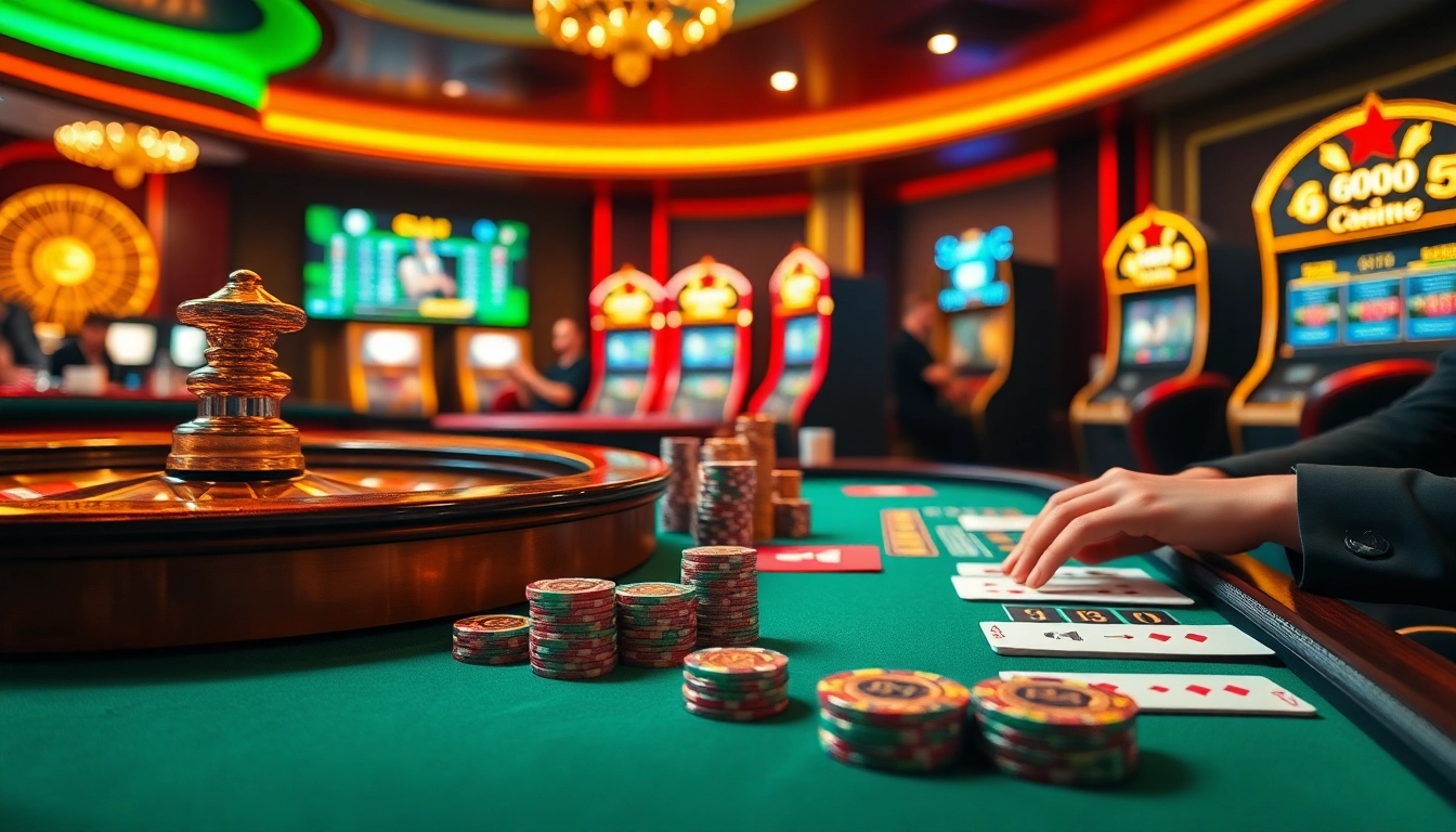 Experience shbet online gambling with an engaging scene featuring poker chips, a roulette wheel, and vibrant casino visuals.