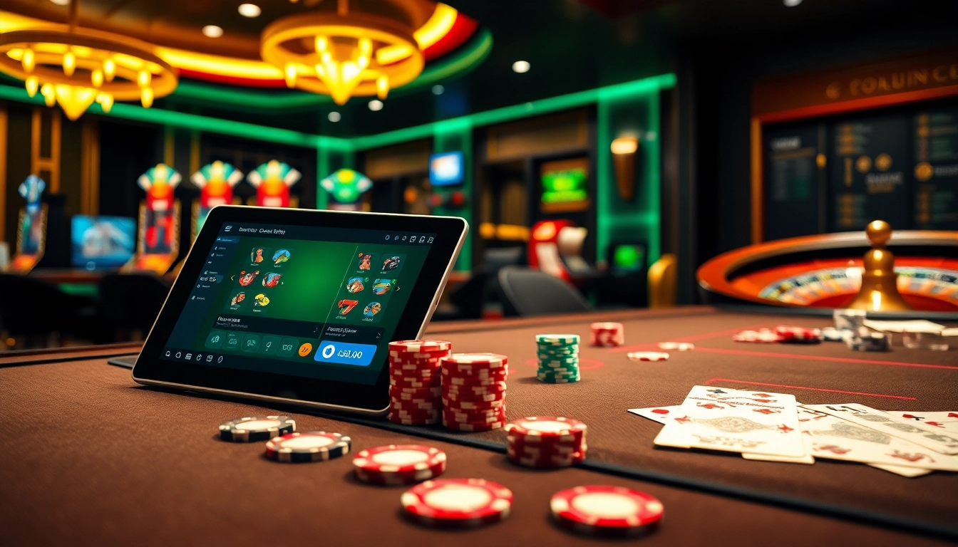 Experience the thrill of gaming at u888 with a vibrant casino table, cards, and chips.