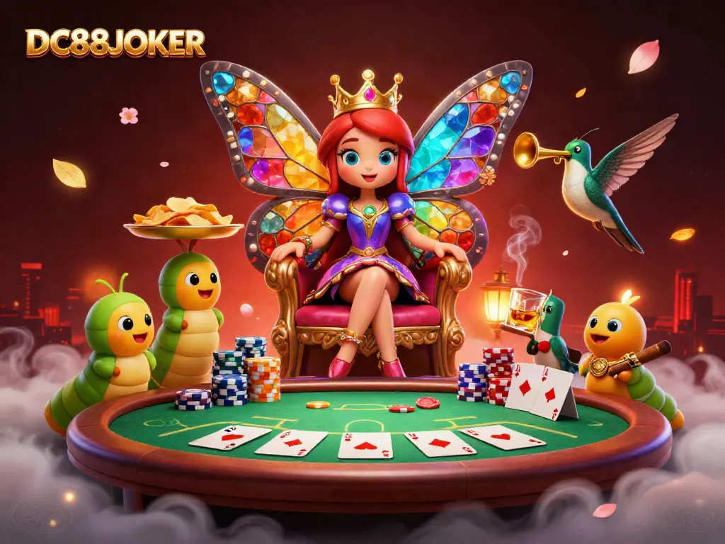 Engage with DC88JOKER in a vibrant casino scene showcasing gambling excitement.