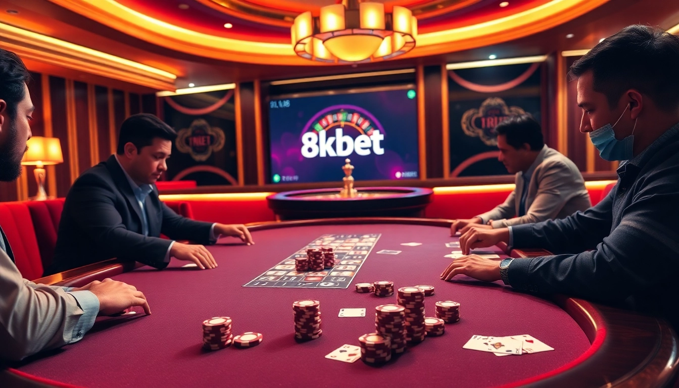 Experience thrilling poker action at 8kbet with luxurious casino gameplay and vibrant settings.