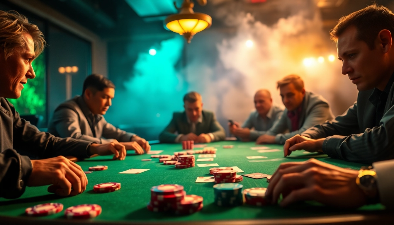Slot deposit 5000 untuk taruhan di meja poker kasino yang mewah dan penuh semangat.