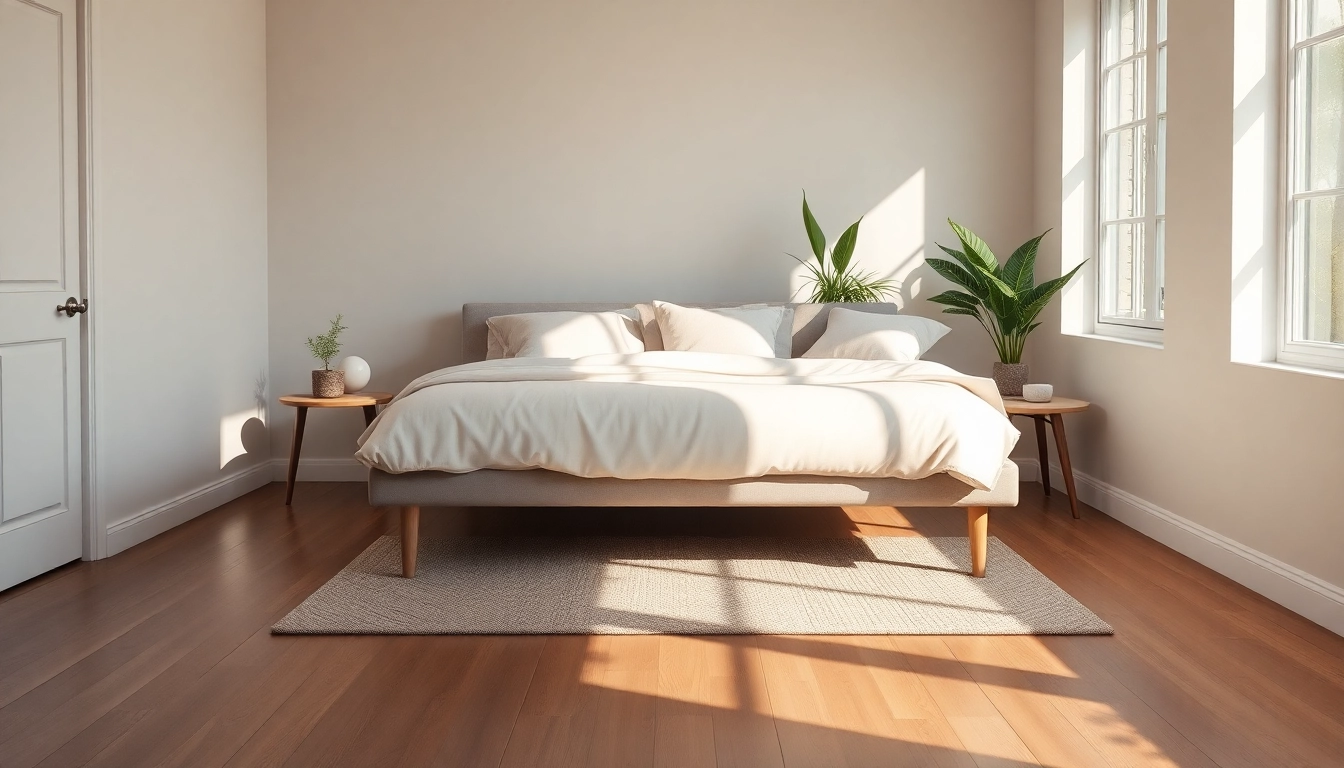 Elevate your bedroom with a stylish full size bed, cozy bedding, and calming decor.