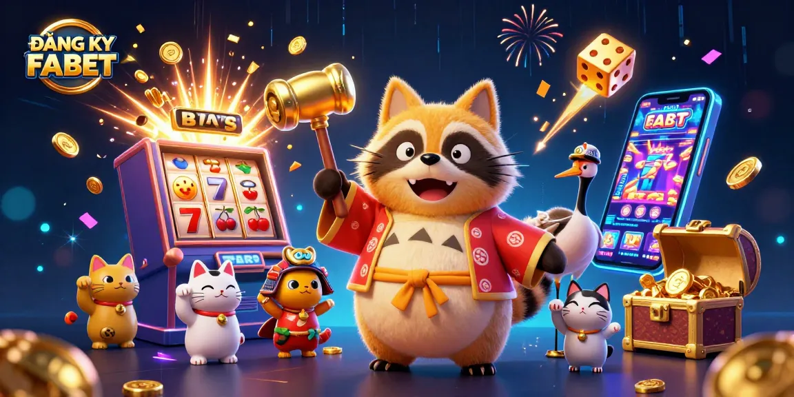 Experience dynamic gameplay with ĐĂNG KÝ FABET through vibrant 3D casino elements and characters.